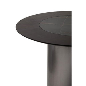 Imperia Eucalyptus Effect Round Dining Table with Ceramic Lazy Susan