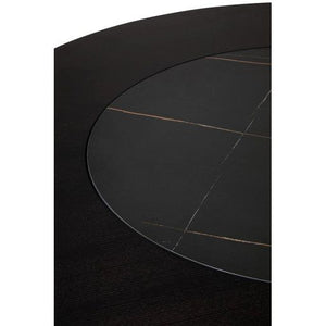 Imperia Eucalyptus Effect Round Dining Table with Ceramic Lazy Susan
