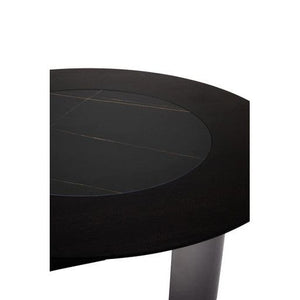 Imperia Eucalyptus Effect Round Dining Table with Ceramic Lazy Susan