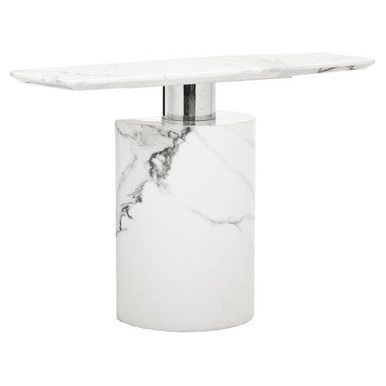 Sesto White Marble Console Table