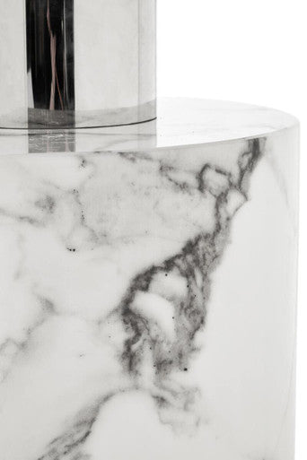 Sesto White Marble Console Table – back view