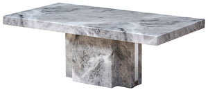 Saronno Grey Marble Coffee Table – side view
