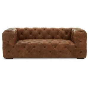 Hoxton Three Seat Tufted Leather Sofa