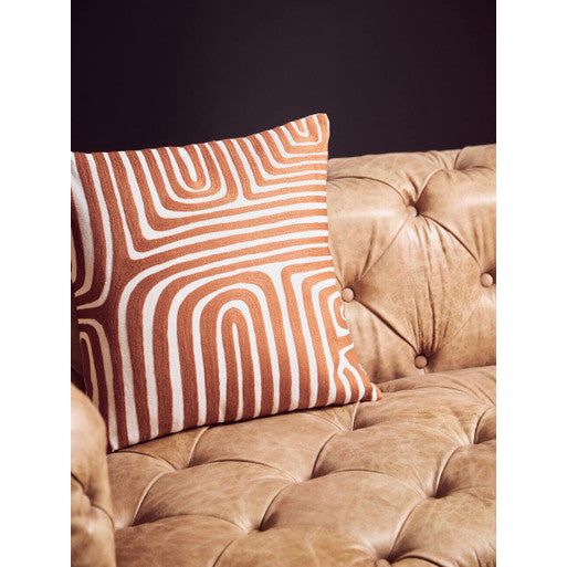 Hoxton Three Seat Tufted Leather Sofa