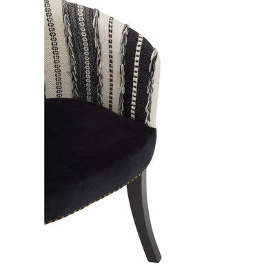 Cefena Black and White Chair with Stud Detail – detail 2