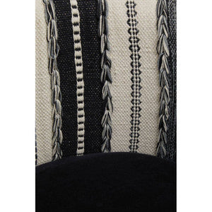 Cefena Black and White Chair with Stud Detail – in room setting 2