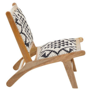 Cefena Black and White Berber Style Lounge Chair – dimensions