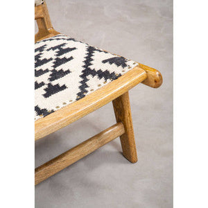 Cefena Black and White Berber Style Lounge Chair – in room setting 2