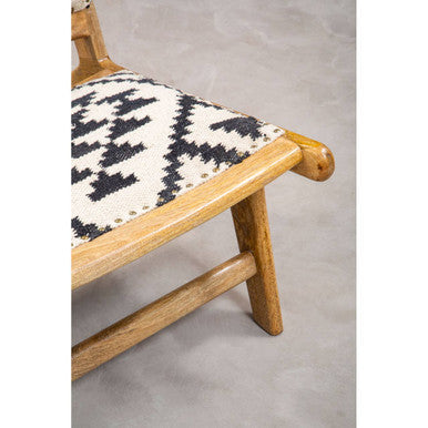 Cefena Black and White Berber Style Lounge Chair – in room setting 2