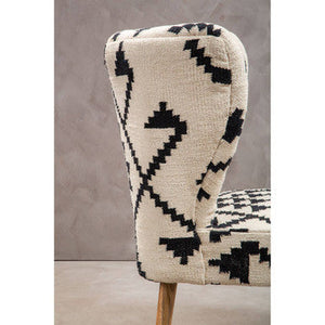Cefena White and Black Berber Style Chair – detail 2