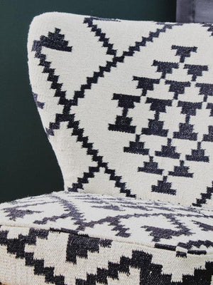 Cefena White and Black Berber Style Chair – dimensions 2
