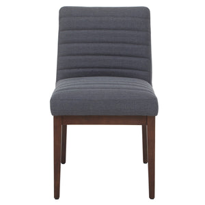 Brando Charcoal Grey Fabric Dining Chair with Oak Wood Legs