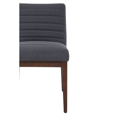 Brando Charcoal Grey Fabric Dining Chair with Oak Wood Legs – detail 2