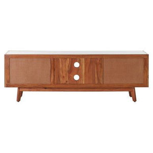 Myan 2 Door White Marble Media Unit
