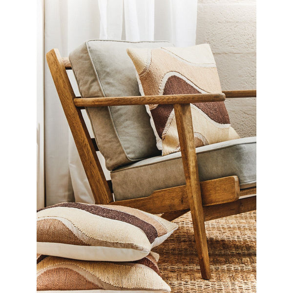 Hector Natural Linen And Oak Armchair