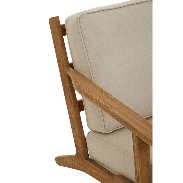 Hector Natural Linen And Oak Armchair