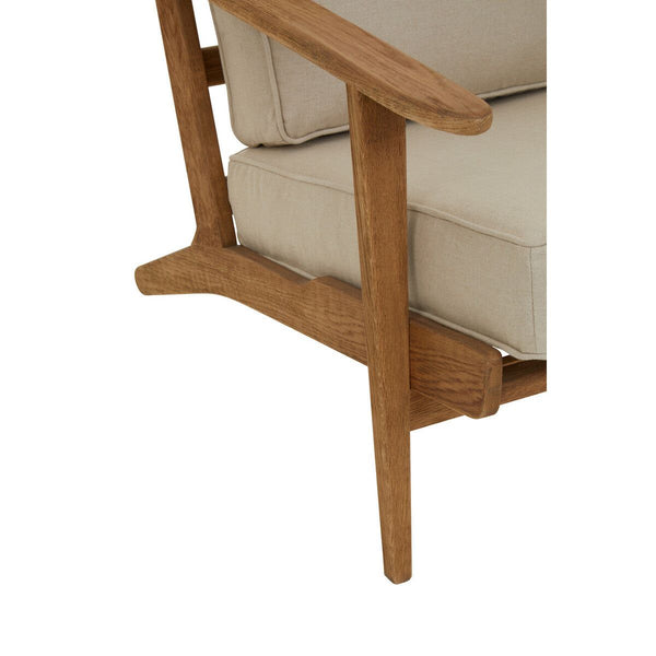Hector Natural Linen And Oak Armchair