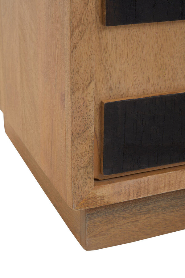 Salem Black and Natural Mango Wood 4 Door Sideboard – dimensions 2
