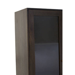 Patna Grey Finish Mango Wood Tall Cabinet – close-up