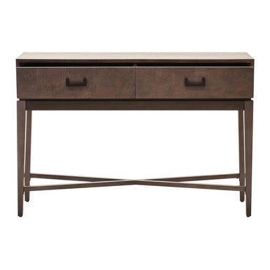 Dimaro Two Drawer Antique Grey Console Table
