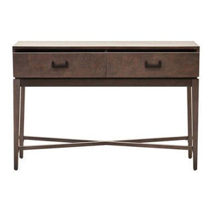Dimaro Two Drawer Antique Grey Console Table
