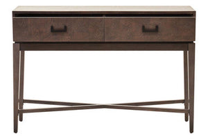 Dimaro Antique Grey Finish 2 Drawer Console Table – dimensions