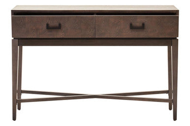 Dimaro Antique Grey Finish 2 Drawer Console Table – dimensions