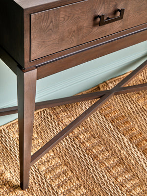 Dimaro Antique Grey Finish 2 Drawer Console Table – detail 2