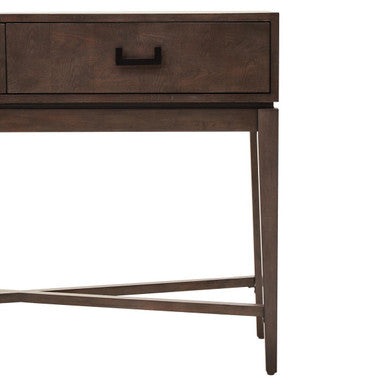 Dimaro Antique Grey Finish 2 Drawer Console Table – in room setting 2