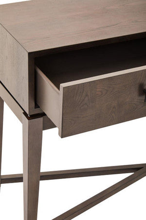 Dimaro Antique Grey Finish 2 Drawer Console Table – back view 2