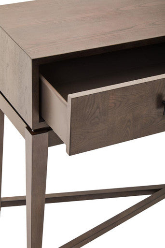 Dimaro Antique Grey Finish 2 Drawer Console Table – back view 2