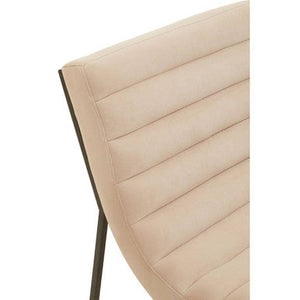 Vogue Ivory Velvet Channel Tufting Lounge Chair – detail 2