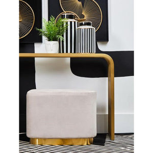 Vogue Matte Gold Slatted Console Table