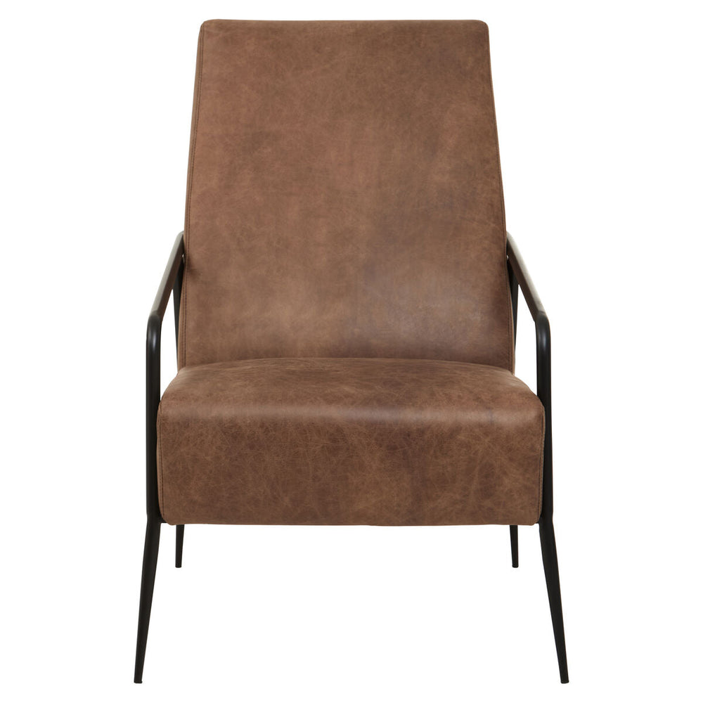 Hoxton Brown Leather Lounge Chair