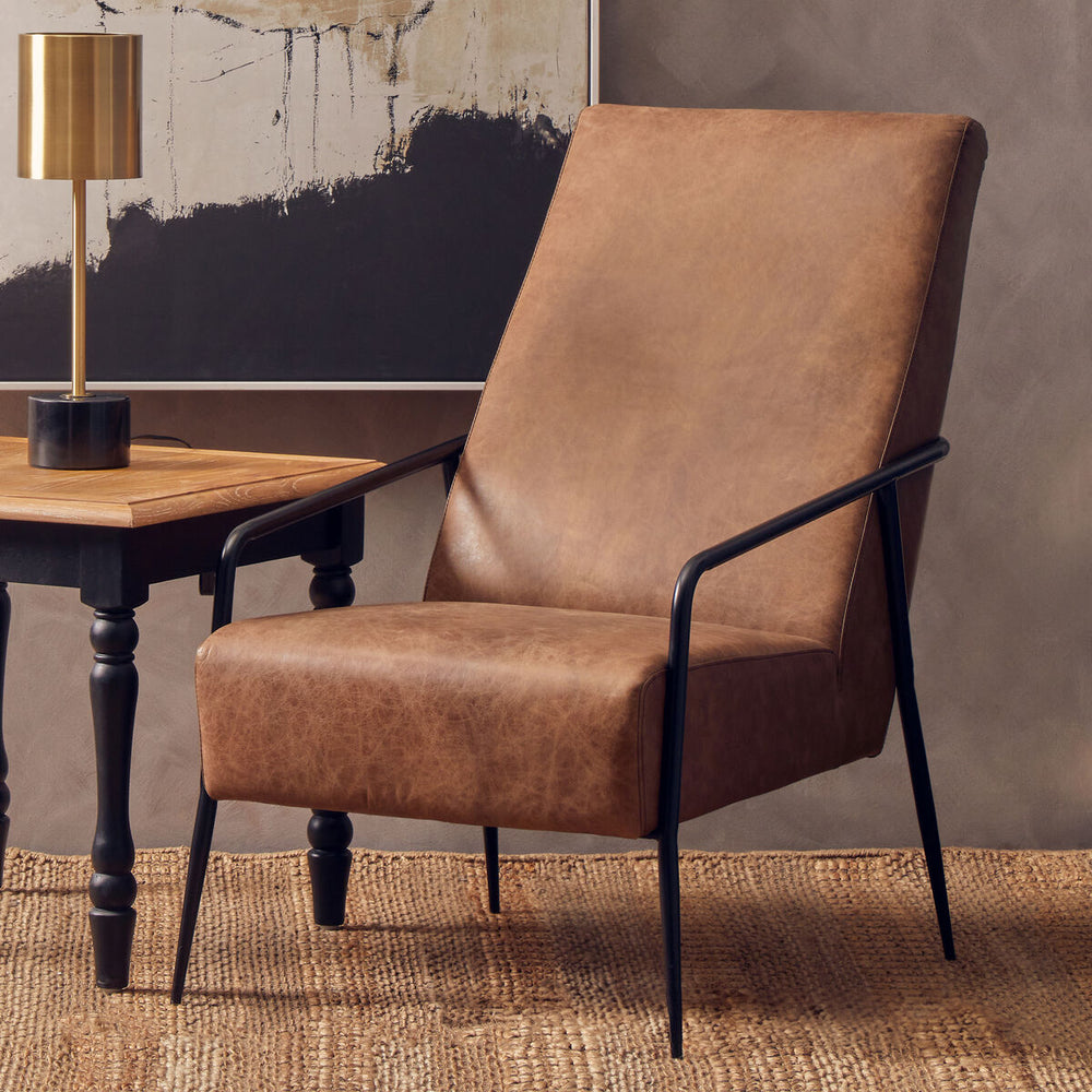 Hoxton Brown Leather Lounge Chair