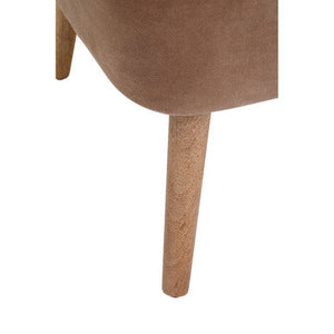 Cefena Mink Velvet and Natural Linen Chair – detail 2