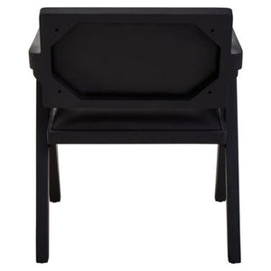 Buffalo Black Leather Armchair – close-up