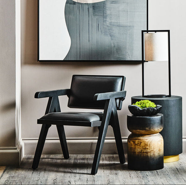 Buffalo Black Leather Armchair – dimensions 2