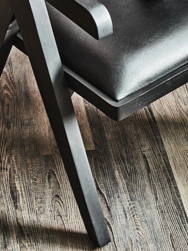 Buffalo Black Leather Armchair – side view 2
