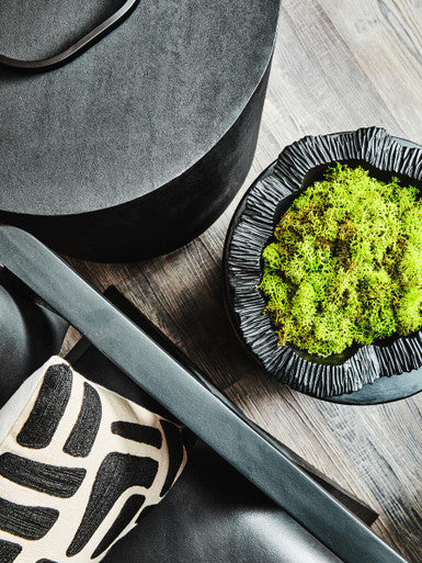 Buffalo Black Leather Armchair With Wood Frame