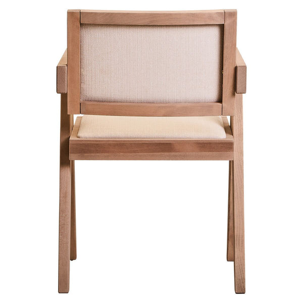 Cebu Ivory Fabric and Grey Wash Beech Wood Dining Chair