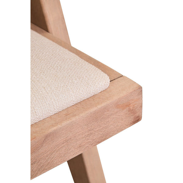 Cebu Ivory Fabric and Grey Wash Beech Wood Dining Chair