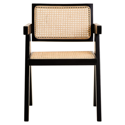 Cebu Natural Cane and Black Beech Wood Dining Chair