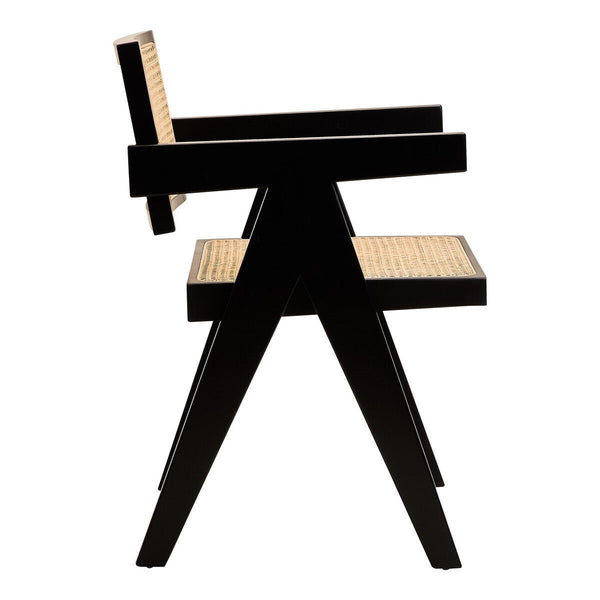 Cebu Natural Cane and Black Beech Wood Dining Chair