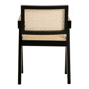 Cebu Natural Cane and Black Beech Wood Dining Chair