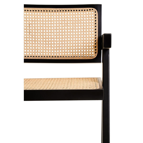 Cebu Natural Cane and Black Beech Wood Dining Chair