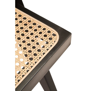 Cebu Natural Cane and Black Beech Wood Dining Chair