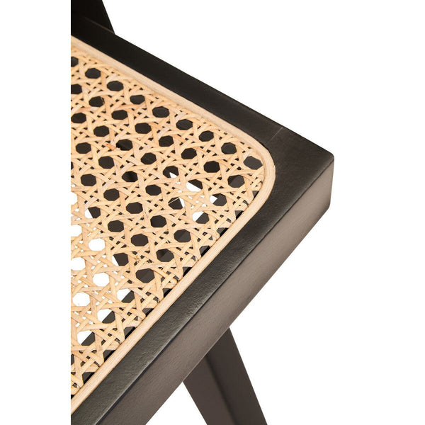 Cebu Natural Cane and Black Beech Wood Dining Chair