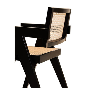 Cebu Natural Cane and Black Beech Wood Dining Chair