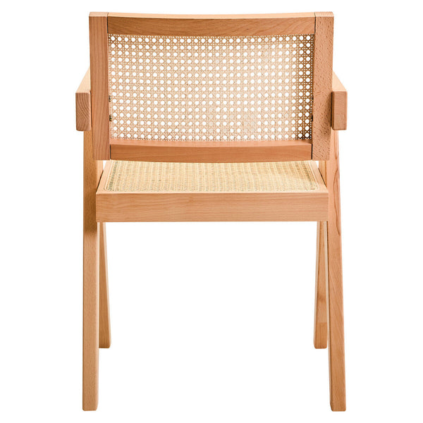 Cebu Natural Cane and Beech Wood Dining Chair – in room setting